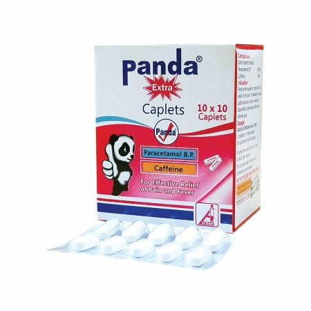 Panda extra 10 caplets Paracetamol extra 500mg AIB Allied Product & PHARMACY Stores LTD