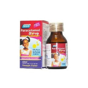 M&B Paracetamol Sirop 60ml - 120mg/5ml Pineapple Flavor AIB Allied Product & PHARMACY Stores LTD