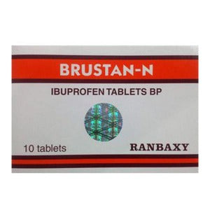 Brustan N tabs 400mg reduce pain, fever, and inflammation AIB Allied Product & PHARMACY Stores LTD
