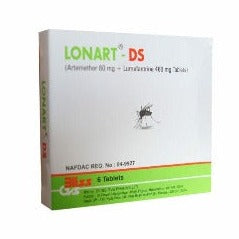 Lonart DS Arthemether 80mg + Lumefantrine 480mg Tablets AIB Allied Product & PHARMACY Stores LTD