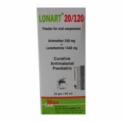 Lonart suspension 20/120 Curative Antimalaria Paedatric AIB Allied Product & PHARMACY Stores LTD