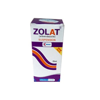 Zolat Suspension Albendazole 20ml Clear Worms AIB Allied Product & PHARMACY Stores LTD