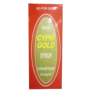 Cypri Gold Sirop 100ml - Cyproheptadine fortified with L-Lysine and Glucose for Healthy Growth AIB Allied Product & PHARMACY Stores LTD