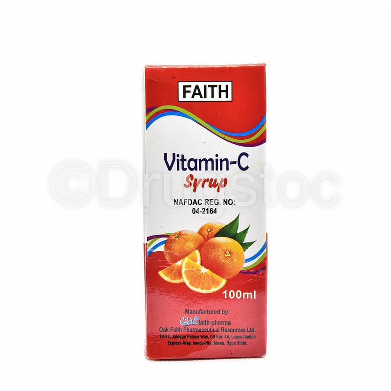 Vitamin C Syrup Oakfaith 100ml for the growth, development and repair of all body tissues AIB Allied Product & PHARMACY Stores LTD