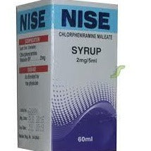 Nise Sirop 60ml - Chlorphaniramine Maleate 2mg/5ml AIB Allied Product & PHARMACY Stores LTD