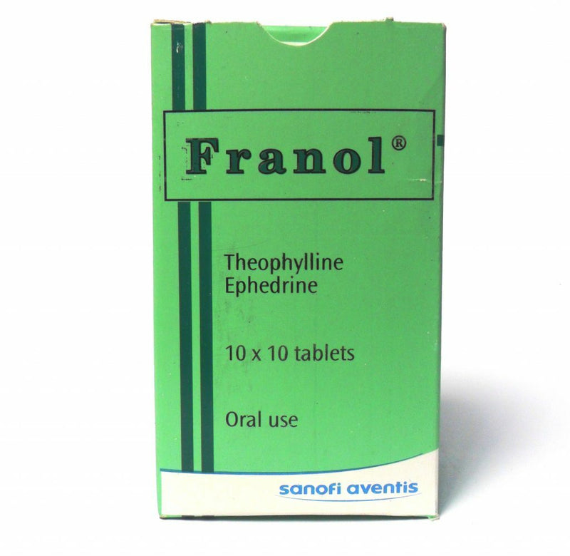 Franol Tablets Used For Asthma and Breathing Difficulties AIB Allied Product & PHARMACY Stores LTD