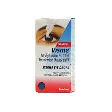 Visine White Eye drops Relieves Redness Due to Minor Irritations AIB Allied Product & PHARMACY Stores LTD
