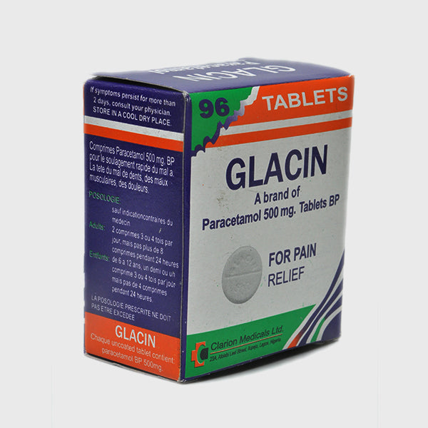 Glacin Paracetamol 10 tablets 96 by Clarion AIB Allied Product & PHARMACY Stores LTD