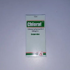 Chloraf Suspension 100ml Chloramphenicol AIB Allied Product & PHARMACY Stores LTD