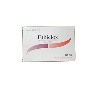 Ethiclox capsules 500mg Ampicillin/Cloxacillin Capsules AIB Allied Product & PHARMACY Stores LTD