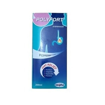 Polyfort 200ml Suspension Fast Relief From Heartburn AIB Allied Product & PHARMACY Stores LTD