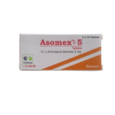 Asomex - 5 Tablet S (-) Amlodipine Besilate 5mg best for Chronic Condition of Hypertension AIB Allied Product & PHARMACY Stores LTD