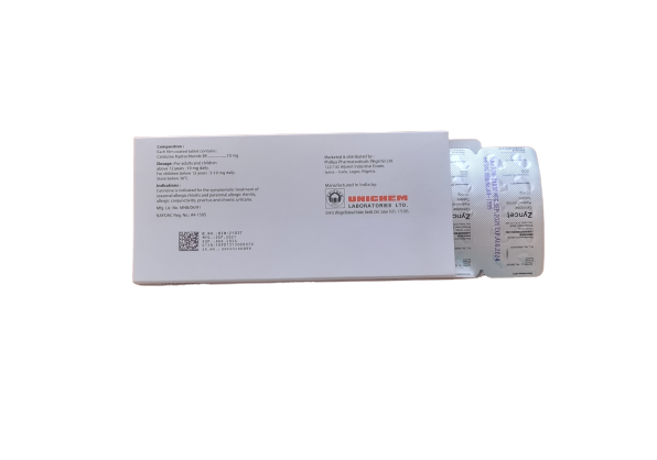Zyncet Tablet 10mg Cetirizine Hydrochloride An Anti-allergic Medication. AIB Allied Product & PHARMACY Stores LTD