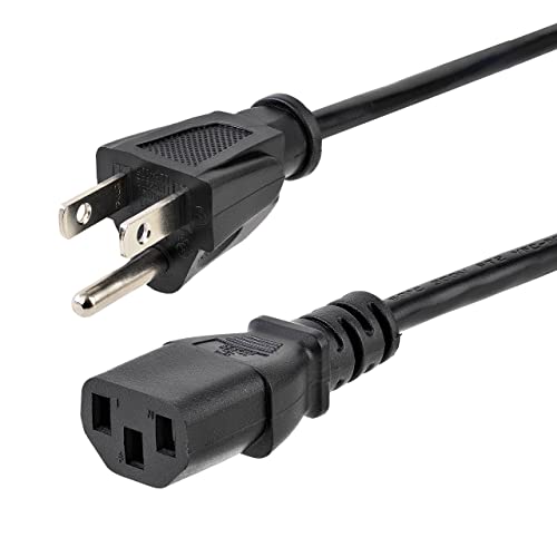 Desktop Power Cord - AC Power Cable for PC or Monitor -125V, Black Kanozon.com