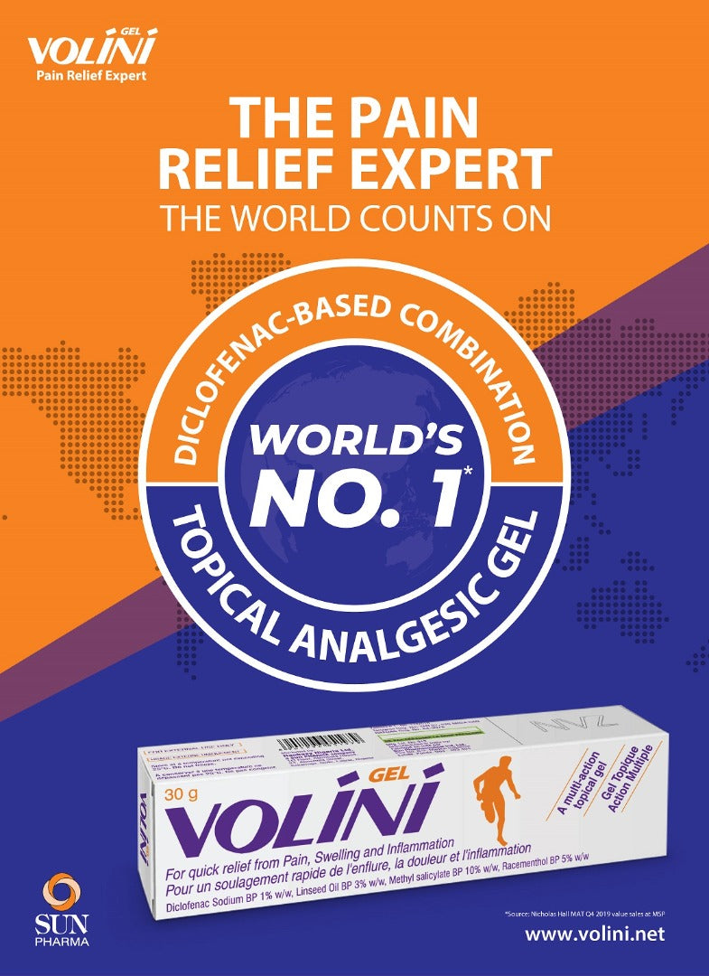 Volini Gel Pain Relief Gel 50G lasting relief from pain AIB Allied Product & PHARMACY Stores LTD