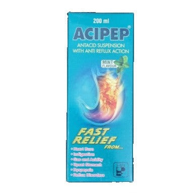 Acipep 200ml Mint flavor With Anti Reflux Action AIB Allied Product & PHARMACY Stores LTD