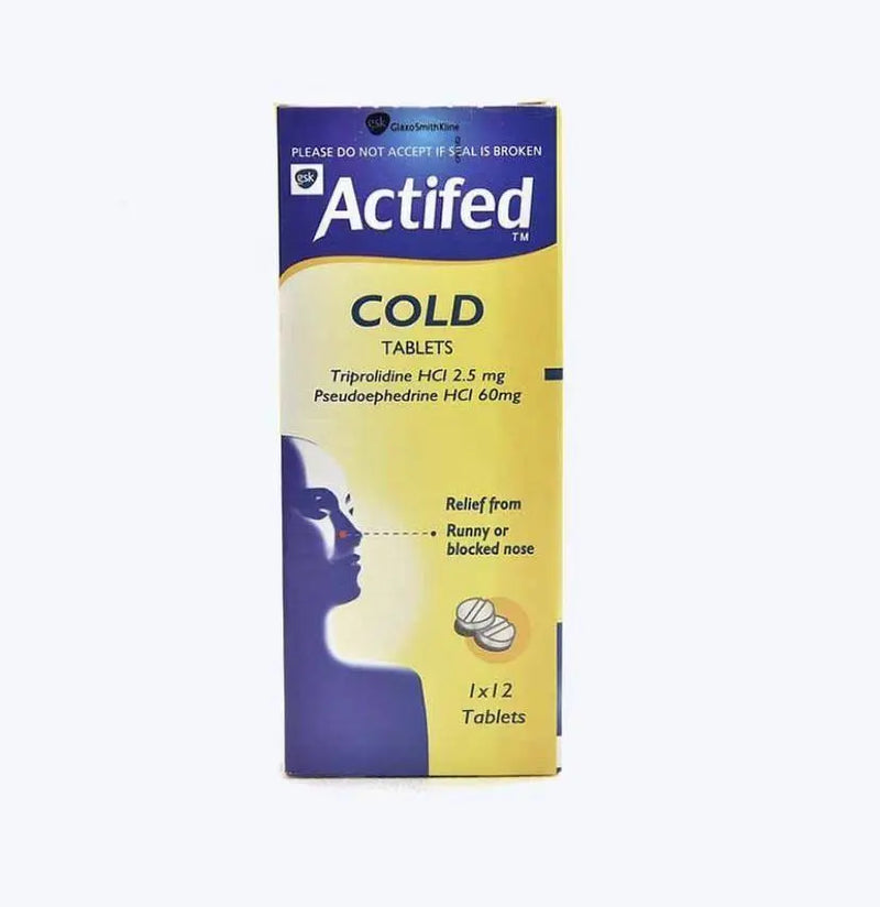 Actifed Cold Tablets - Relief From Runny or Blocked Nose AIB Allied Product & PHARMACY Stores LTD