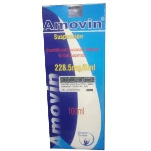 Amovin 228 mg 100ml Oral Suspension AIB Allied Product & PHARMACY Stores LTD