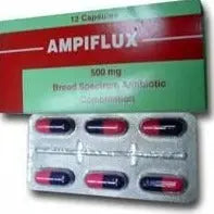 Ampiflux Capsule 500mg Ampicillin Flucloxacillin AIB Allied Product & PHARMACY Stores LTD