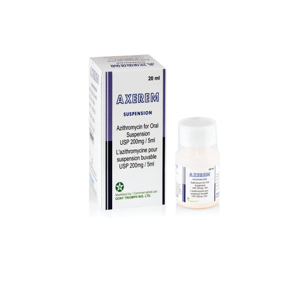 Axerem Azythromycin for Oral Suspension AIB Allied Product & PHARMACY Stores LTD