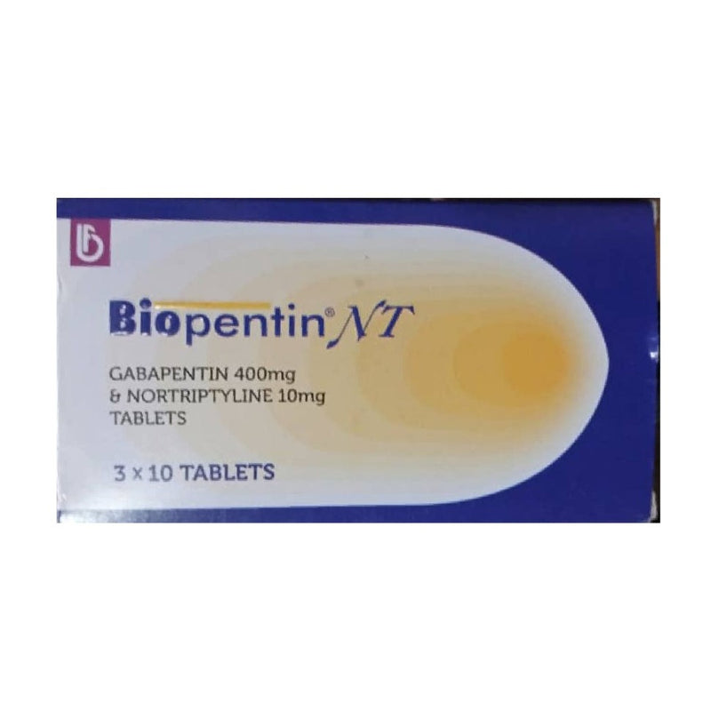 Biopentin NT Gabapenton 400MG & Nortriptyline 10mg AIB Allied Product & PHARMACY Stores LTD