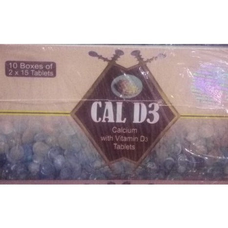 CAL D3 Vitamins tablet used to treat or prevent a calcium deficiency AIB Allied Product & PHARMACY Stores ltd