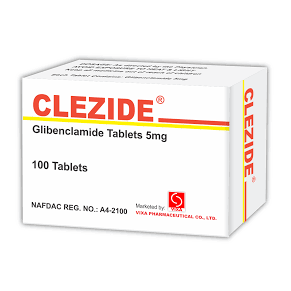 Clezide Gilbenclamide Tablet 5mg 10 Tablets AIB Allied Product & PHARMACY Stores LTD