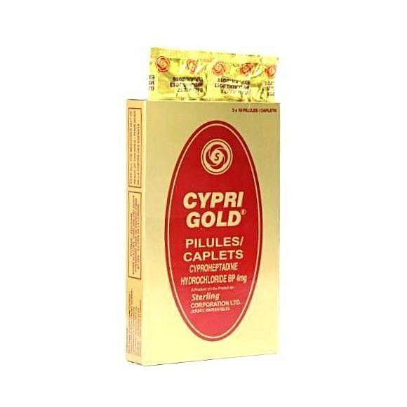 Cypri Gold Caplet Cyproheptadine 4mg by 30 Caplet Is A Dietary Supplement  Improving Nutritional Status