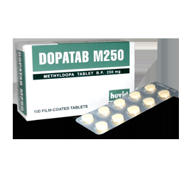 Dopatab Methyldopa 250mg used in the treatment of hypertension AIB Allied Product & PHARMACY Stores ltd