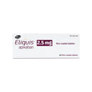 Eliquis Apixaban 2.5mg 60 Tablets