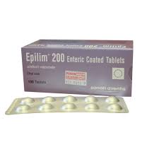 Epilim Sodium Valproate 200mg used to treat epilepsy (fits) in adults and children AIB Allied Product & PHARMACY Stores ltd