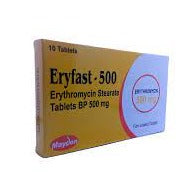 Eryfast Erythromycin Stearate 500mg Tablet AIB Allied Product & PHARMACY Stores LTD