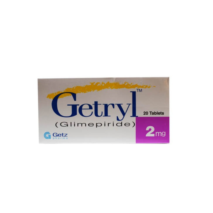 Getryl Gilmepride 2mg 20 Tablet AIB Allied Product & PHARMACY Stores LTD