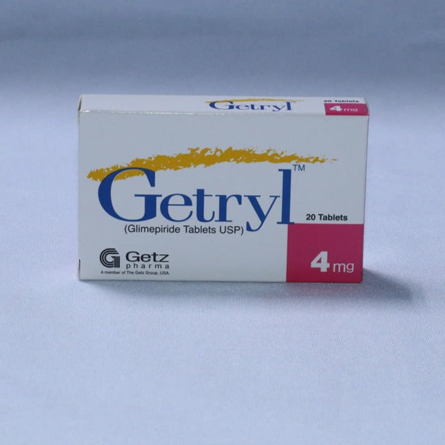 Getryl 4mg Gilmepride 20 tablets AIB Allied Product & PHARMACY Stores LTD