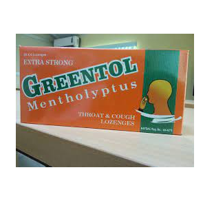 Greentol Lozenges used to relieve sore throat and cough 10 Tablet AIB Allied Product & PHARMACY Stores ltd