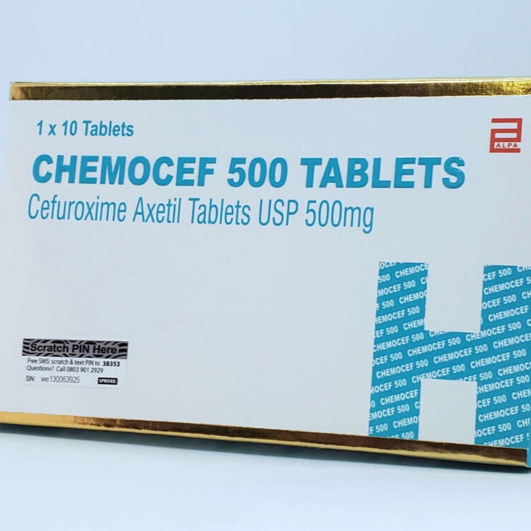 Chemocef 500mg Cefuroxime Axetil 250/500mg AIB Allied Product & PHARMACY Stores LTD