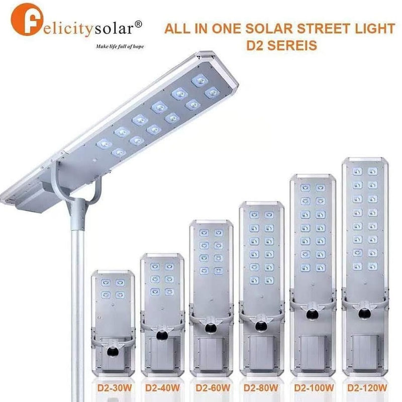 Solar Street light D2 Series All in one D2-30w Sol'R Us Limited
