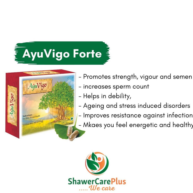 AyuVigo Forte Capsules energizing & rejuvenating herbal tonic AIB Allied Product & PHARMACY Stores LTD