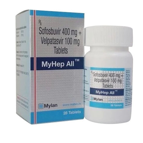 Sofosbuvir 400mg + Velpatasir Tablets MyHep Mylan 28 Tablet
