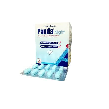 Panda10 Caplets Night Time Pain Relief AIB Allied Product & PHARMACY Stores LTD