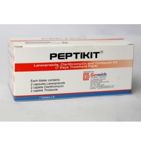 Peptikit Lansoprazole Clarythromycin and Tinidazole AIB Allied Product & PHARMACY Stores LTD
