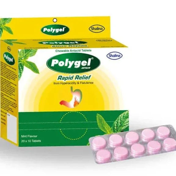 Polygel Chewable Tablet Treating Acid Indigestion freeshipping ...