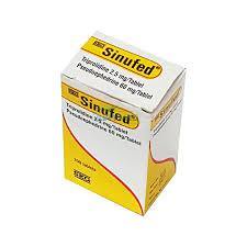 Sinufed Tablet for Cold Sneezing and Allergies 10 Tablets AIB Allied Product & PHARMACY Stores LTD