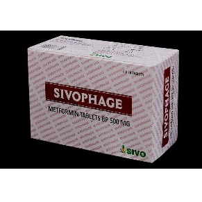 Sivophage 500mg Metformin Used to reduce the high blood sugar level AIB Allied Product & PHARMACY Stores LTD