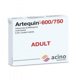 Artequin Artesunate Mefloquine Antimalaria Adult 600 750 AIB Allied Product & PHARMACY Stores ltd