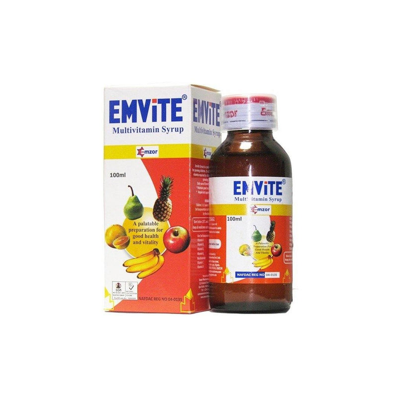 Emvite Multivitamin Syrup 100ml For Children Health AIB Allied Product & PHARMACY Stores LTD