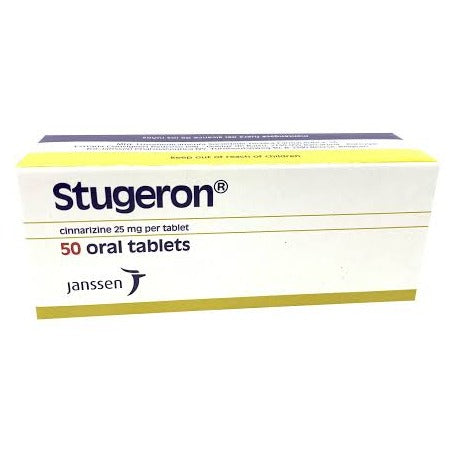 Stugeron Cinnarizine 25mg 50 Tablets AIB Allied Product & PHARMACY Stores LTD