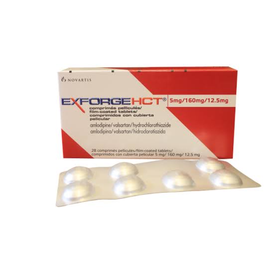 Exforge HCT 5mg/160/12.5mg Amlodipine Valsertan Hydrochlothiazide  AIB Allied Product & PHARMACY Stores LTD