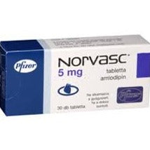 Norvasc 5 mg 30 tablet