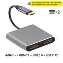 USB C Dock MST Dual HDMI Dual Screen Dual Display Adapter Hub, USB Type C Laptop Docking Station For Lenovo ThinkPad HP Dell XPS Kanozon.com